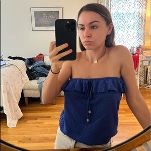 Wet Seal Bright Blue Polyester tube top